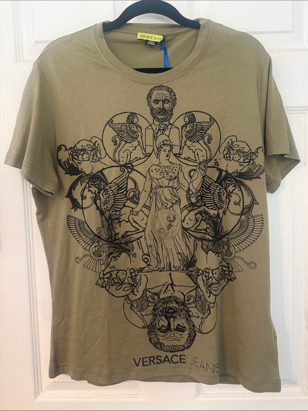 Versace Jeans Collection Olive Short-Sleeve Graphic Tee